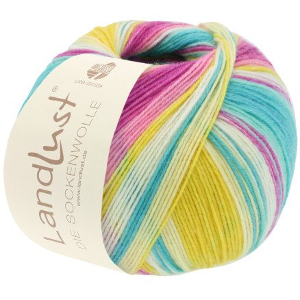 Lana Grossa Landlust Sockwool Garn 113 Fargerike striper