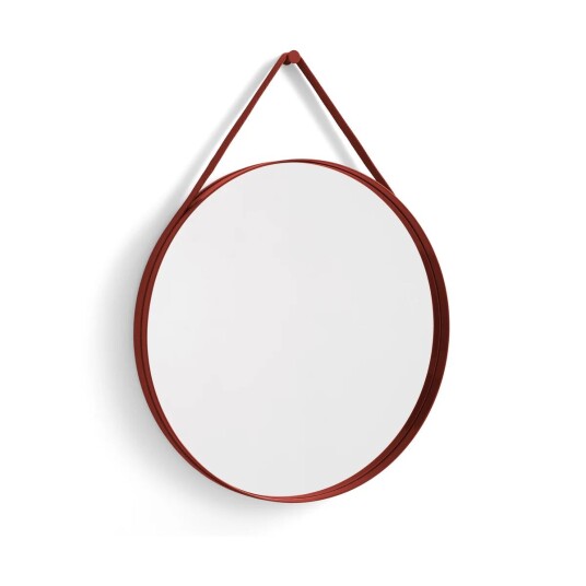 HAY Strap Mirror speil Ø 70 cm Red HAY Strap Mirror speil Ø 70 cm Red