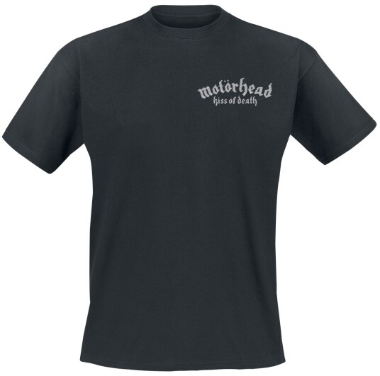 Motörhead T-skjorte Kiss Of Death Bullet Circle V2 S til 3XL Herrer svart