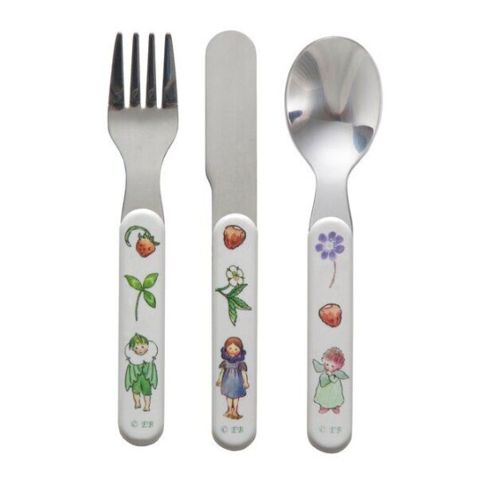 Rätt Start - Elsa Beskow barnebestikk 3 deer Blomsterbarn