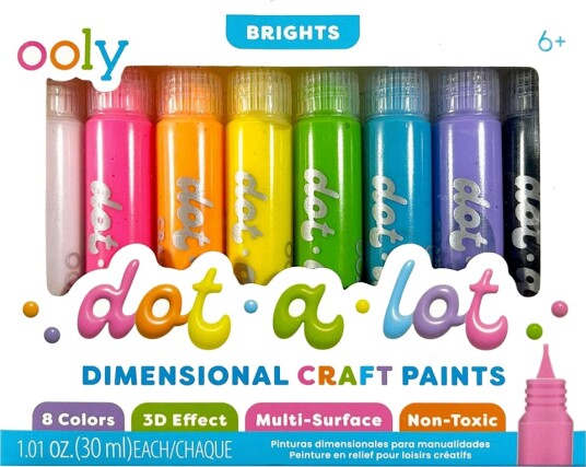 Ooly 3D Effect Craft Paint 8 pcs Dot A Lot Bright Pink One Size Ooly 3D Effect Craft Paint 8 pcs Dot A Lot Bright Pink One Size