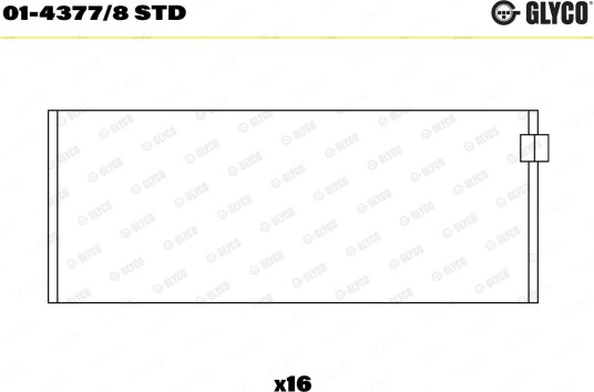 Stempelstanglager GLYCO 01-4377/8 STD