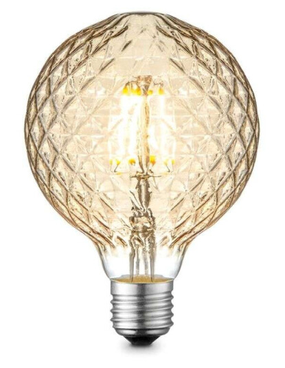 Lucande LED-pære E27 G95 4W 1 800 K dimbar rav