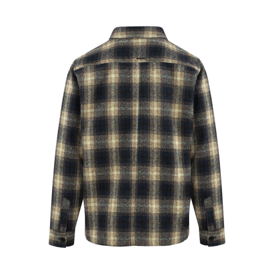 Salah Overshirt Blue check M Check wool shirt
