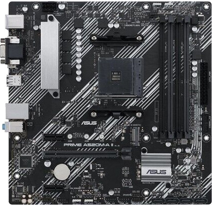 Asus Prime A520m-A Ii/Csm - Hovedkort - Micro Atx - Socket Am4 - Amd A520 Chipset - Usb 3.2 Gen 1 - Gigabit Lan - Innbygd Grafikk (Cpu Kreves) - Hd-Lyd (8-Kanalers)