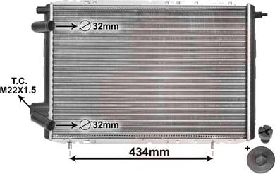 VAN WEZEL 43002126 Radiator motorkjøling