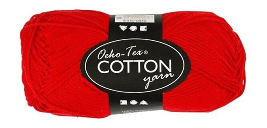 Creativ Company Cotton yarn Dark red 50gr 170m