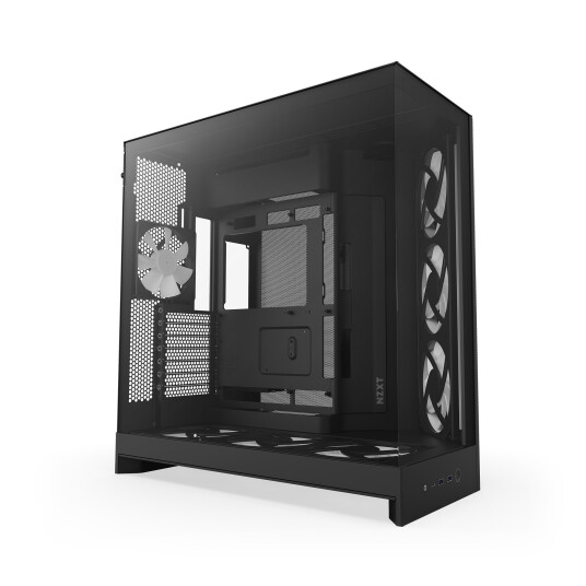 NZXT H9 Flow RGB+ Midi Tower PC-kabinett ATX Sort