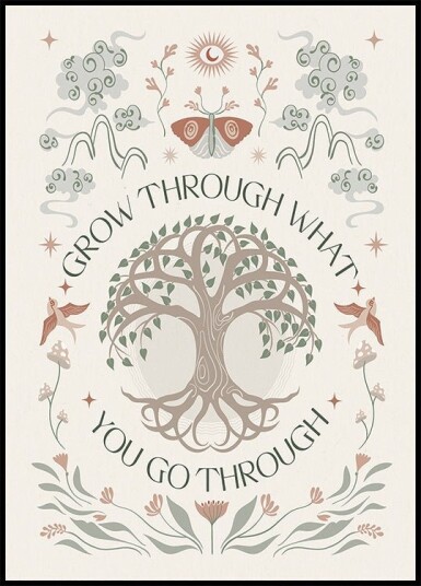 Grow Through Poster Plakat / 40x50cm Grow Through Poster Plakat / 40x50cm