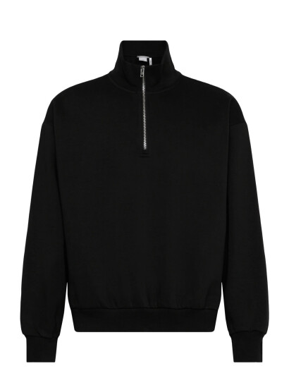 Weekday Loose Half Zip Sweatshirt - Black - XS Weekday Loose Half Zip Sweatshirt - Black - XS