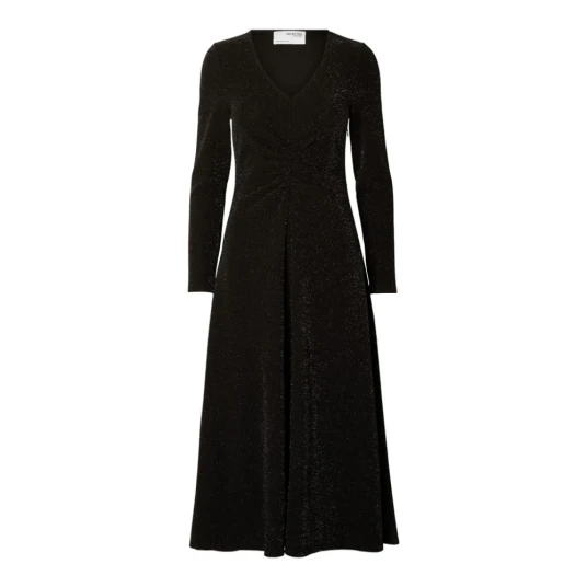 Selected Femme Rue LS Midi Glitter Dress Black S