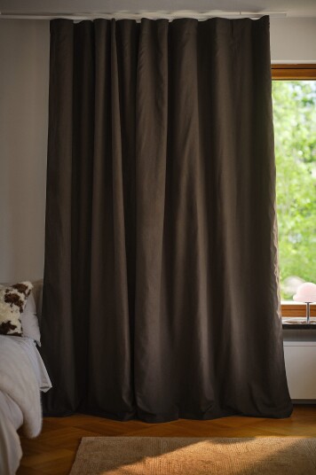 Jotex Mørkleggingsgardin Lin 1lengde Ekstra Bred Sjokoladebrun MELANIE 207581904220