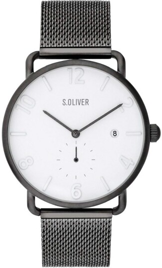 s.Oliver Herreklokke SO 3719 MQ S.Oliver Classic Hvit/Stål Ø41 mm