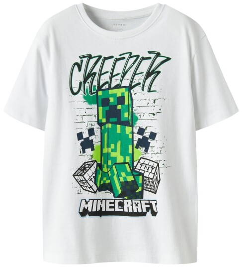 Name it - T-skjorte nkmDi Minecraft SS Nreg - Hvit Name it - T-skjorte nkmDi Minecraft SS Nreg - Hvit