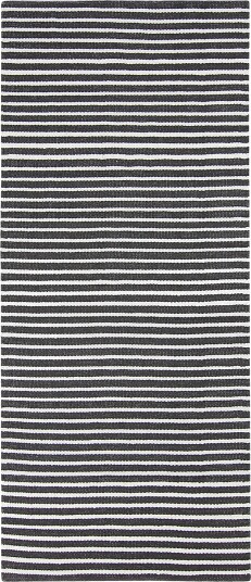 Plastmatter Kensington svart/hvit Størrelse: 70 x 100 cm