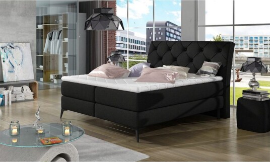 Komplett sängpaket kontinentalsäng Eltap Svart 140x200 DEL  