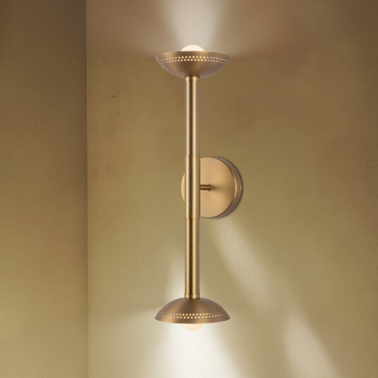 Vegglampe Elstead Arden dimmbar Gull / Messing Stue Aluminium Moderne 57.2 Gull / Messing