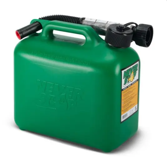 Never Stop Bensinkanne   Grønn   Plast   5 Liter  Auto stop helletut