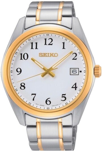 Seiko Herreklokke SUR460P1 Neo Classic Hvit/Gulltonet stål Ø40 mm