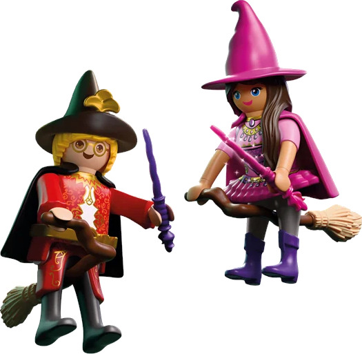 Playmobil DuoPack Heks og Trollmann Figurer med Magiske Tilbehør