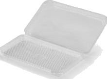 Pålægsbakke 200X126x21 Mm Med Hængslet Låg Apet Klar,240 Stk/Krt