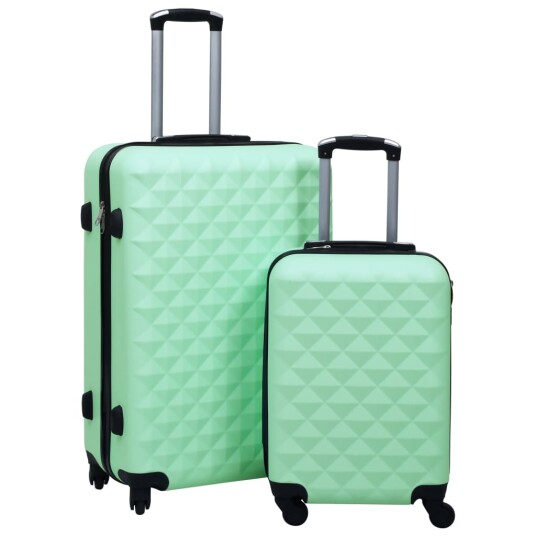 Vidaxl Hardplast Trillekofferter 2 Stk Mynte Abs Vidaxl Hardplast Trillekofferter 2 Stk Mynte Abs
