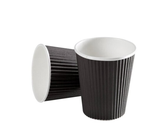 Antalis Kaffebæger Espresso 4Oz Black Line Ripple Wall Pap 960Stk/Kar