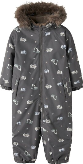 Name It Nmmsnow10 Suit Aop Fo Noos BLACKENED PEARL 80