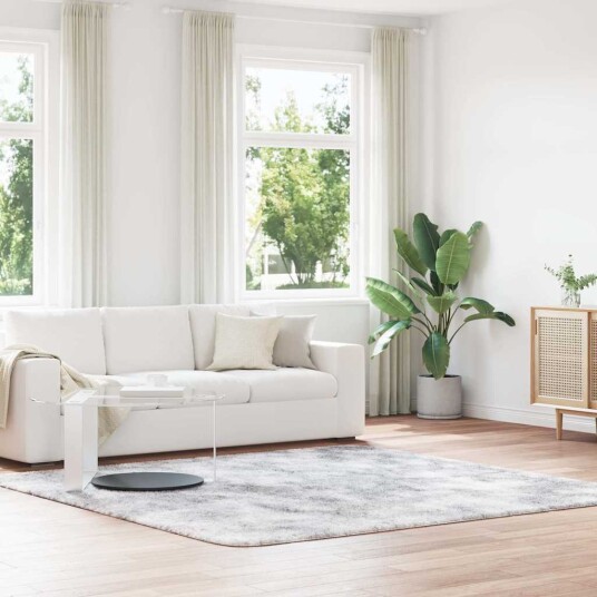  Flossteppe med lang luv NAVARRA lysegrå 240x240 cm polyester 8721158558763