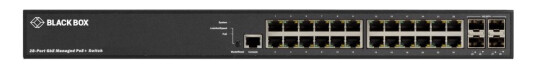 Black Box Lpb3000 Series Lpb3028a - Switch - Styrt - 24 X 10/100/1000 (Poe+) + 4 X 1 Gigabit / 10 Gigabit Sfp+ (Opplink) - Stasjonær, Rackmonterbar - Poe+ (370 W) Black Box Lpb3000 Series Lpb3028a - Switch - Styrt - 24 X 10/100/1000 (Poe+) + 4 X 1 Gigabit / 10 Gigabit Sfp+ (Opplink) - Stasjonær, Rackmonterbar - Poe+ (370 W)