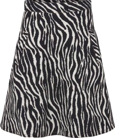 Mads Nørgaard Mock Twill Stelly Aop Skirt   ZEBRA   40