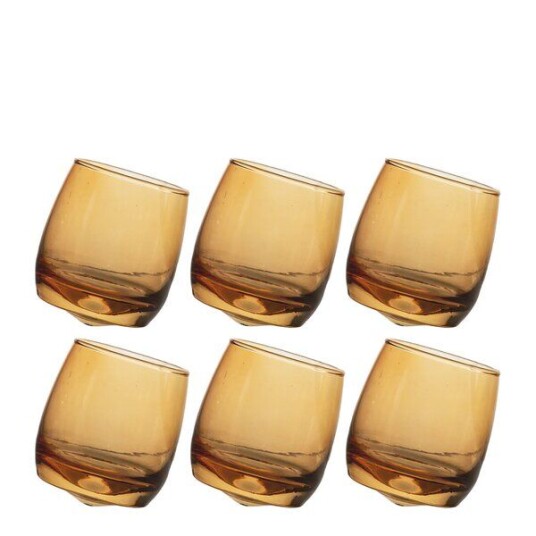 Sagaform   Tumbler med avrundet bunn 30 cl 6 stk amber