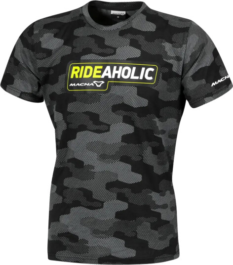 Macna T-Skjorte Dazzle Rideaholic Svart-Grå-Fluo Gul Macna T-Skjorte Dazzle Rideaholic Svart-Grå-Fluo Gul