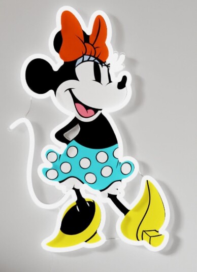 Yellowpop Disney Minnie Mouse LED Vegglampe   Transparent Hvit