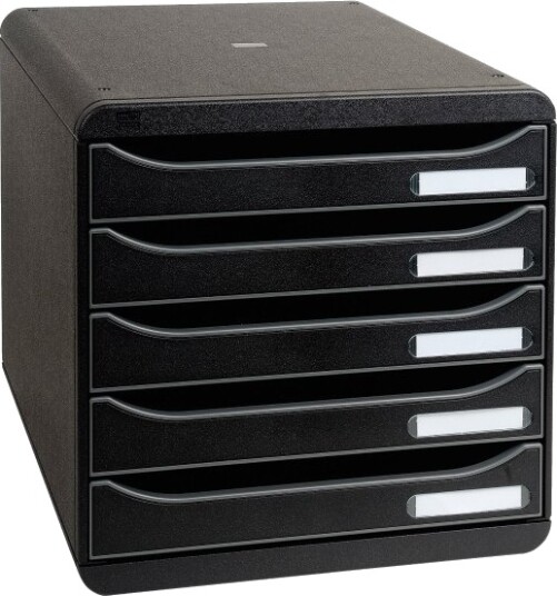 Skuffekabinet Exacompta Big Box Med 5 Skuffer Sort Skuffekabinet Exacompta Big Box Med 5 Skuffer Sort