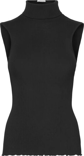 Rosemunde Rwbeatha Silk Sl Rollneck Top Black L