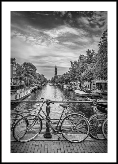 Typical AmsterdaMonochrome Plakat Plakat / 21x30cm