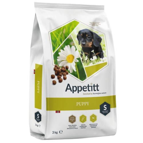 Appetitt Puppy Small Tørrfôr til Valp 1 kg - Hundefôr med Høy Kvalitet