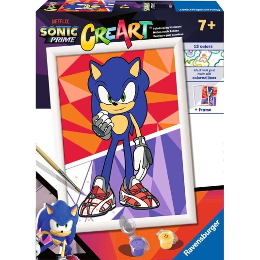 Ravensburger CreArt Mal-Etter-Tall Sonic Prime Ravensburger CreArt Mal-Etter-Tall Sonic Prime