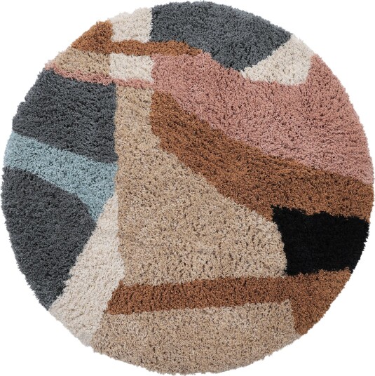 Rundt teppe Cefalu Natural Cotton Shaggy multi Størrelse: Ø 120 cm Rundt teppe Cefalu Natural Cotton Shaggy multi Størrelse: Ø 120 cm