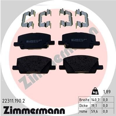 Bremseklosser ZIMMERMANN 22311.190.2