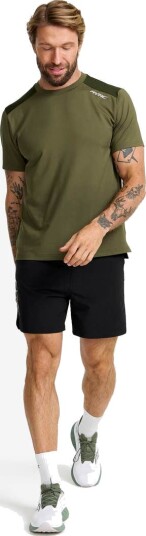 Revolutionrace Herre Overdeler T skjorter Charge Active T shirt Herre Anthracite S