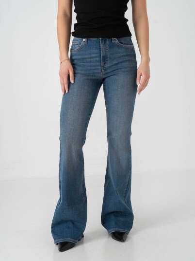 Topshop Jamie High Rise Flare Denim Jeans Denim 29/32