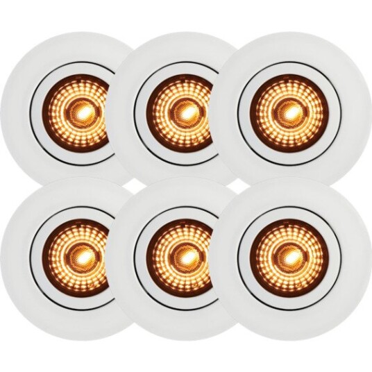 J&El Alto Warmdim Downlight Matt Hvit 6pk