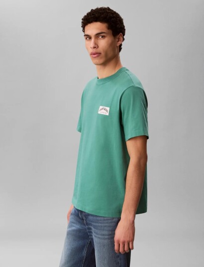 Calvin Klein Jeans Ss 20S Easy Collegiate Badge Tee Green XL