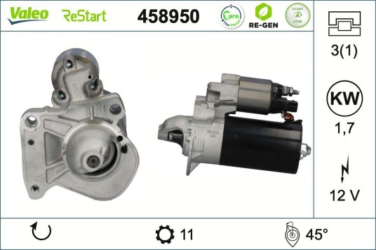 Starter VALEO 458950 Starter VALEO 458950