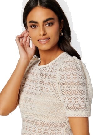 VILA Chikka Puff O-Neck S/S To Birch S
