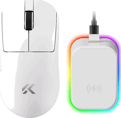 MCHOSE A7 V2 Ultra+ Lightweight Wireless Gaming mus Optisk 6 Hvit
