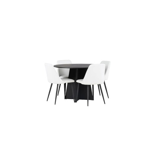 Venture Home Spisegruppe Venture Home Bootcut Ø110 cm med 4 stk Night Stoler GR23782