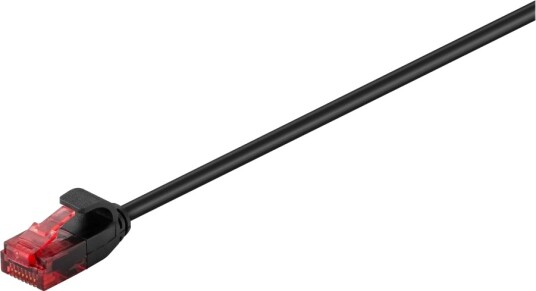 Goobay Cat 6 U/UTP koblingskabel 15m svart - Formstøpt uten hindringer